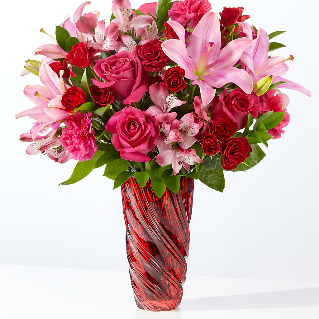In Love Bouquet with Luxe Swirl Vase – Sanford Floral Marketing, Sanford FL