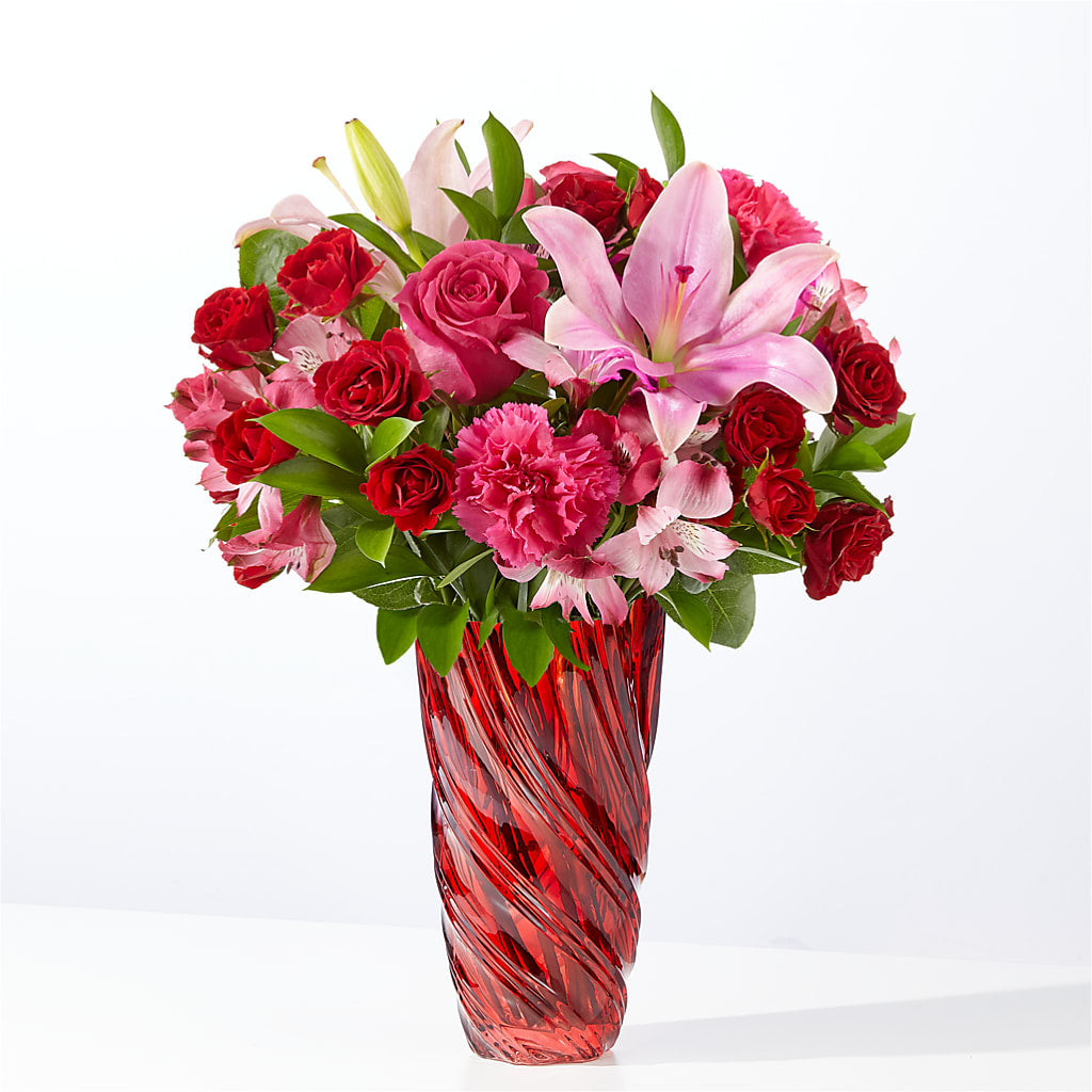 In Love Bouquet with Luxe Swirl Vase – Sanford Floral Marketing, Sanford FL