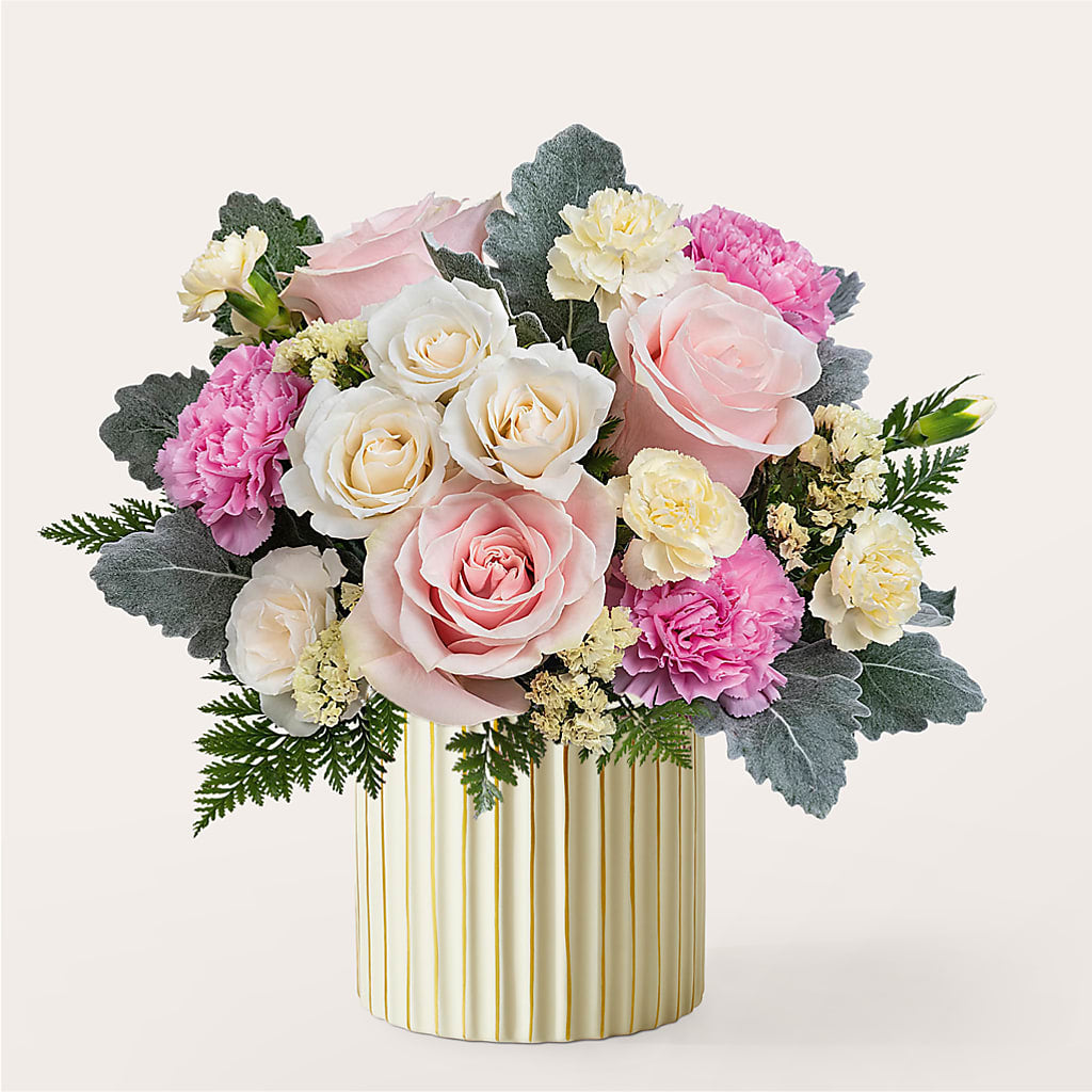 Blissful Moments Bouquet with Ivory Vase – Sanford Floral Marketing, Sanford FL