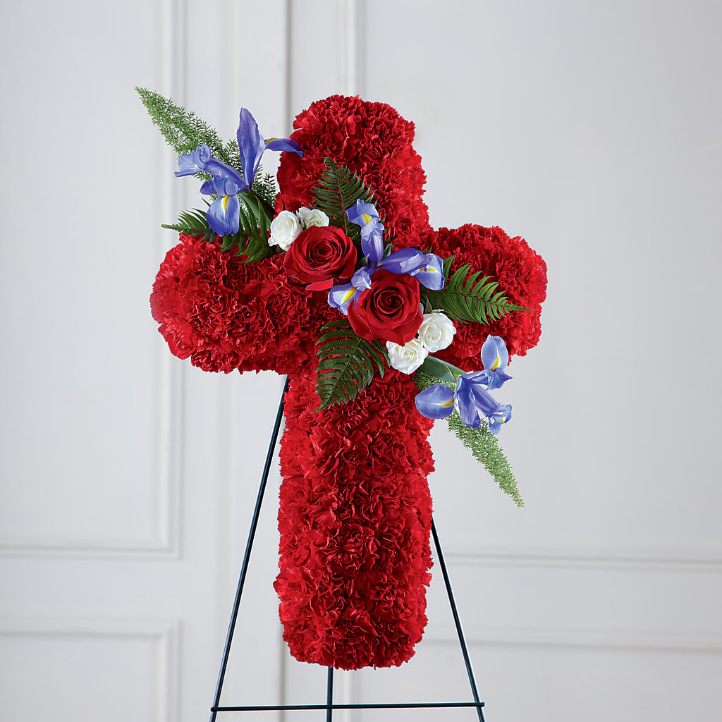Faithful Hero Floral Cross – Sanford Floral Marketing, Sanford FL
