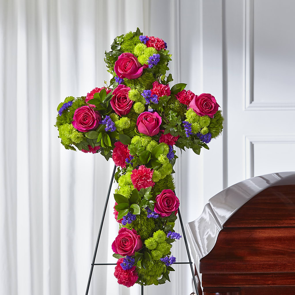 Tribute Rose Floral Cross – Sanford Floral Marketing, Sanford FL