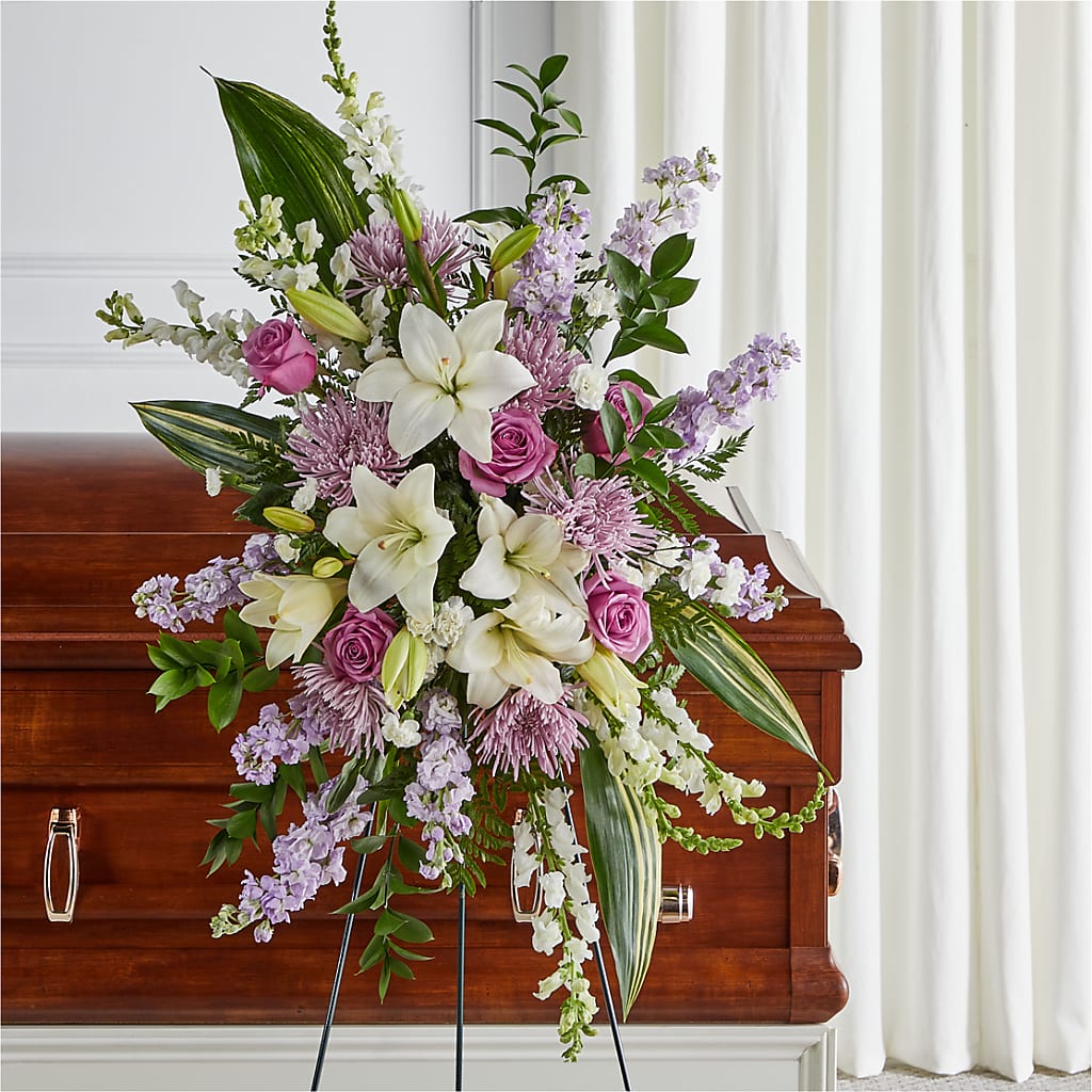 Grateful Hearts Standing Spray – Sanford Floral Marketing, Sanford FL
