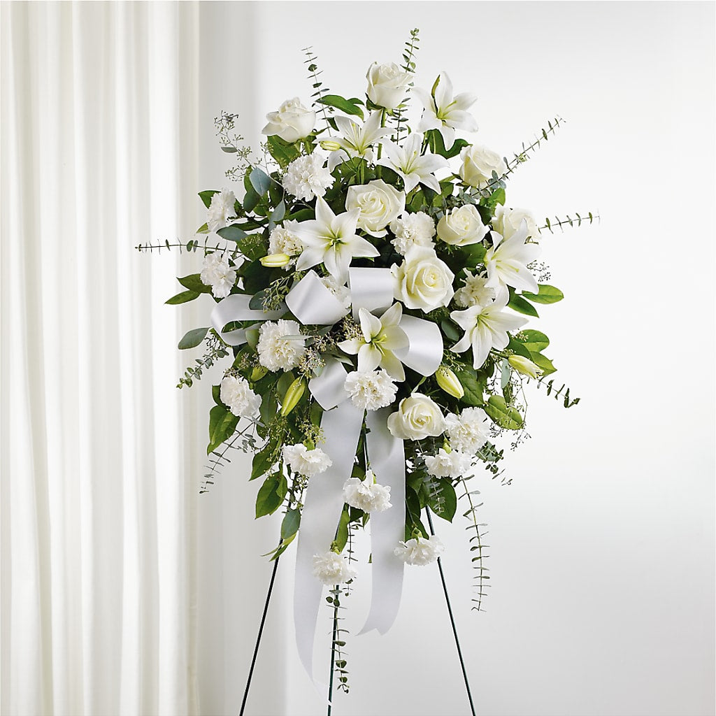 With Care Standing Spray – Sanford Floral Marketing, Sanford FL