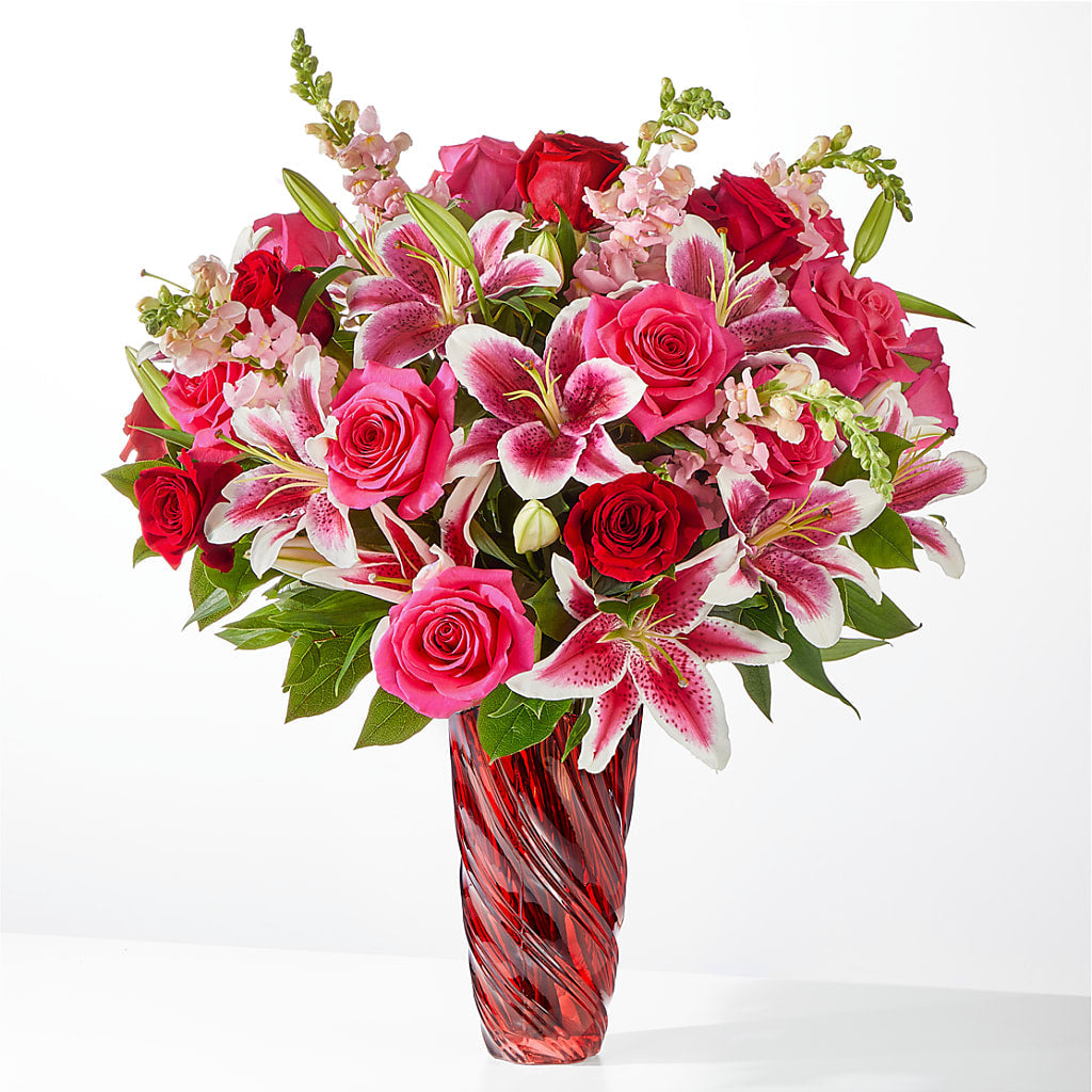 Always You Bouquet with Luxe Swirl Vase – Sanford Floral Marketing, Sanford FL