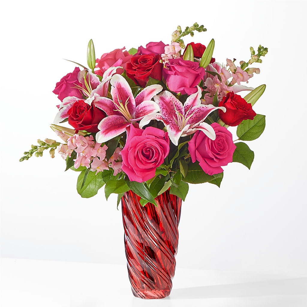 Always You Bouquet with Luxe Swirl Vase – Sanford Floral Marketing, Sanford FL