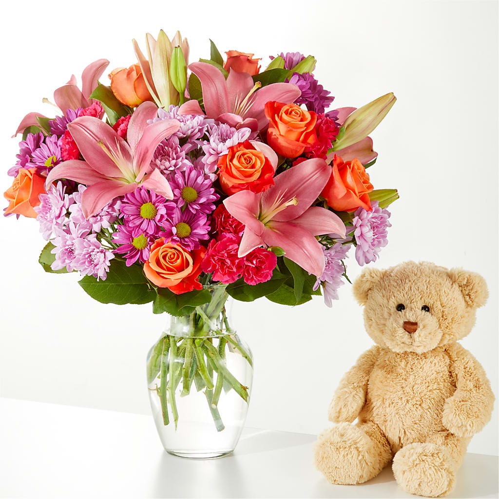 One and Only Bouquet and Bear Bundle –  Sanford Floral Marketing, Sanford FL
