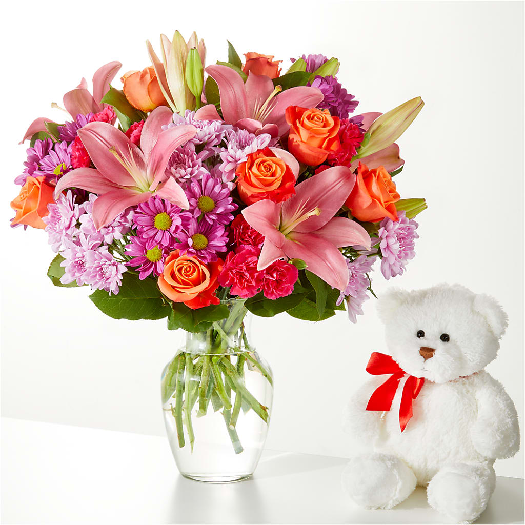 One and Only Bouquet and Bear Bundle –  Sanford Floral Marketing, Sanford FL