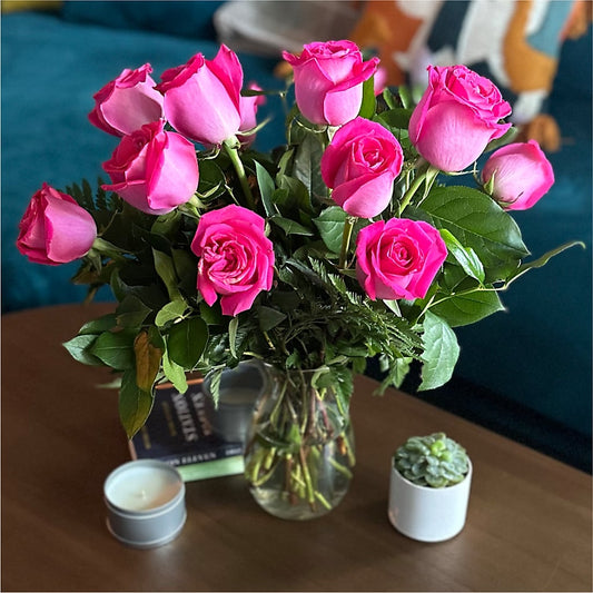 Long Stem Pink Rose Bouquet –  Sanford Floral Marketing, Sanford FL