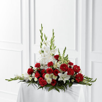Crimson & White Arrangement –  Sanford Floral Marketing, Sanford FL