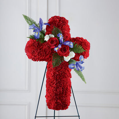 Faithful Hero Floral Cross –  Sanford Floral Marketing, Sanford FL