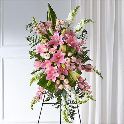 Elegant Embrace Standing Spray –  Sanford Floral Marketing, Sanford FL