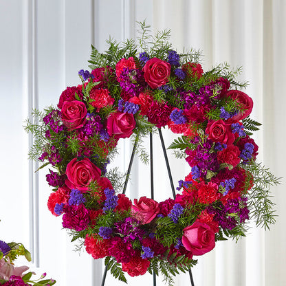 Calming Colors Wreath –  Sanford Floral Marketing, Sanford FL