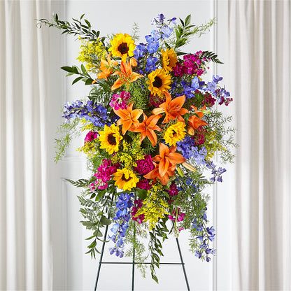 Sunlit Memories Standing Spray (Standard) –  Sanford Floral Marketing, Sanford FL