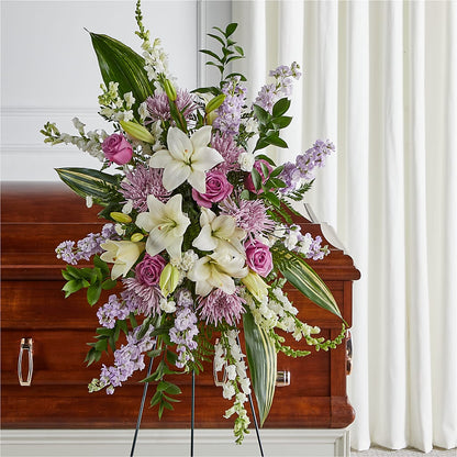 Grateful Hearts Standing Spray –  Sanford Floral Marketing, Sanford FL
