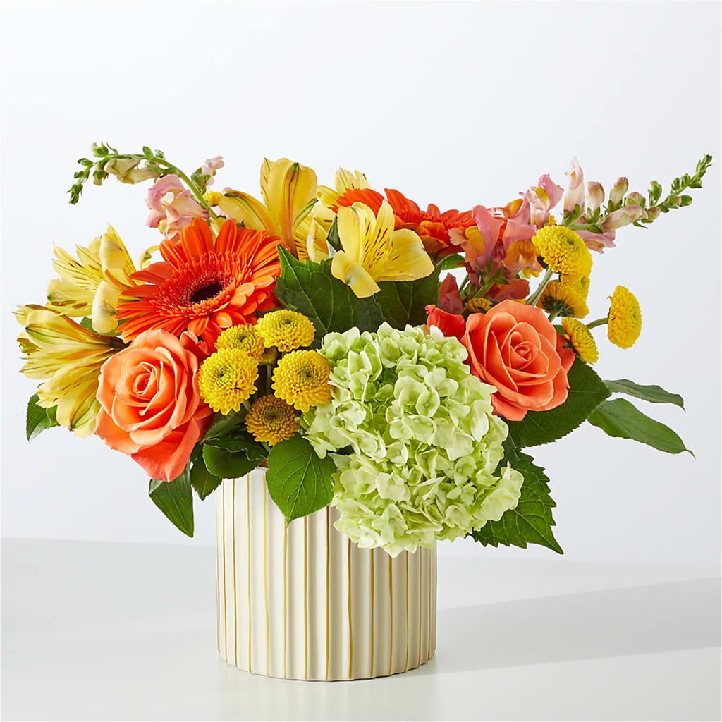 Autumn Sunshine Bouquet with Ivory Vase –  Sanford Floral Marketing, Sanford FL