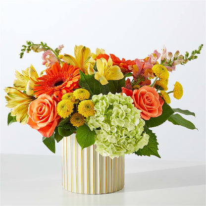 Autumn Sunshine Bouquet with Ivory Vase –  Sanford Floral Marketing, Sanford FL