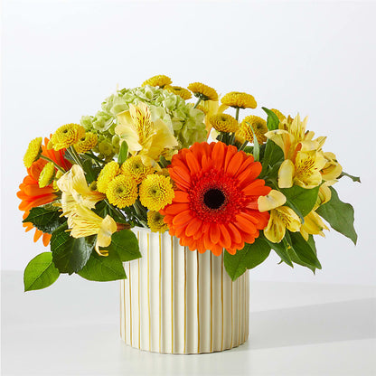 Autumn Sunshine Bouquet with Ivory Vase –  Sanford Floral Marketing, Sanford FL