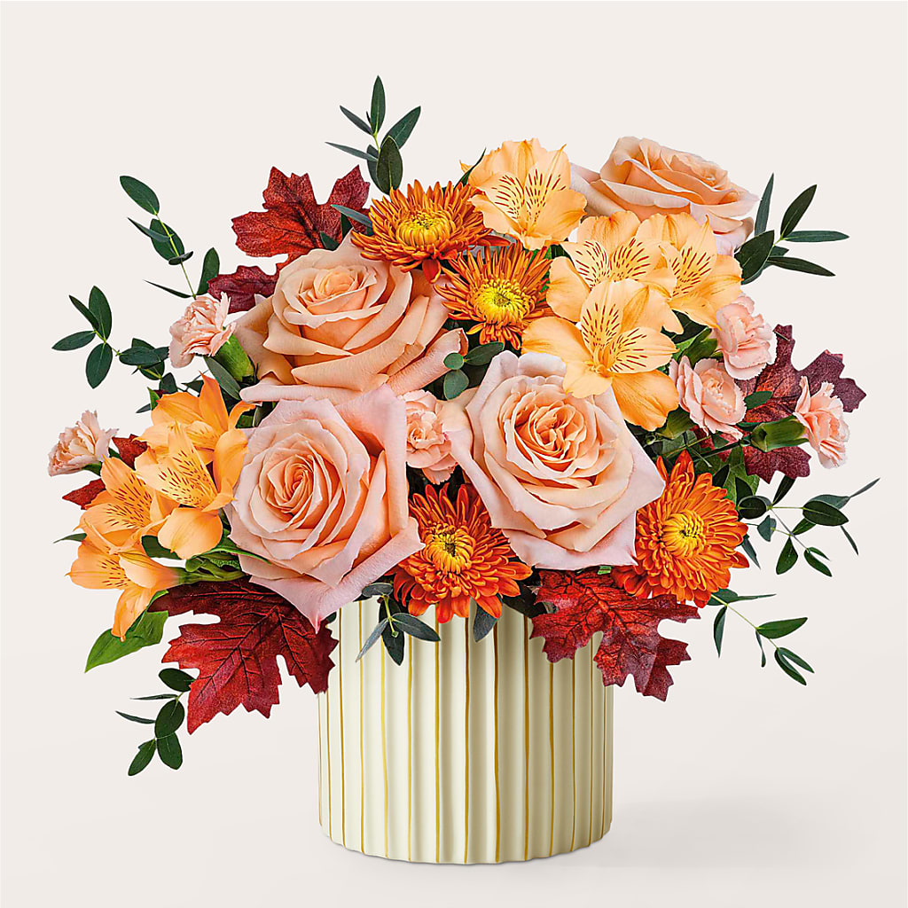 Spiced Latte Bouquet with Ivory Vase –  Sanford Floral Marketing, Sanford FL