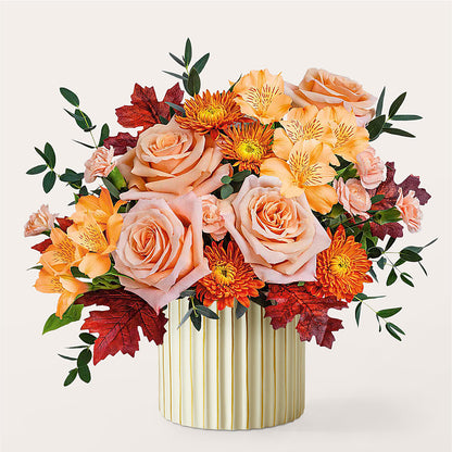 Spiced Latte Bouquet with Ivory Vase –  Sanford Floral Marketing, Sanford FL