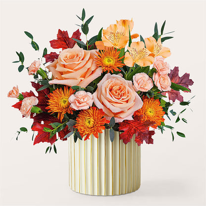 Spiced Latte Bouquet with Ivory Vase –  Sanford Floral Marketing, Sanford FL