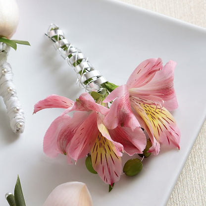 Pink Peruvian Lily Boutonniere –  Sanford Floral Marketing, Sanford FL