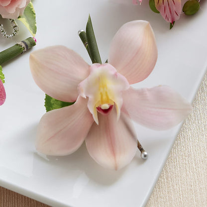 Pink Cymbidium Boutonniere –  Sanford Floral Marketing, Sanford FL