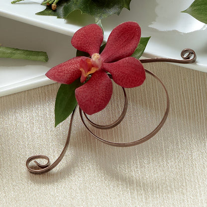 Red Mokara Boutonniere –  Sanford Floral Marketing, Sanford FL